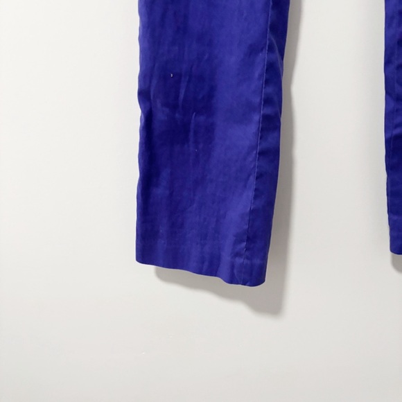 Calvin Klein Straight Leg Pants Womens Size 4 Purple/Blue Color Linen Blend Work - Picture 2 of 12